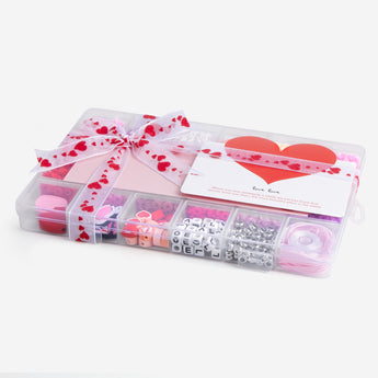 Valentine's Day Pink Clay Beads Set - Caydo