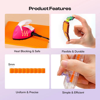 Caydo Fuse Beads Iron Kit with Pen, Design App & 200+ Patterns - Caydo