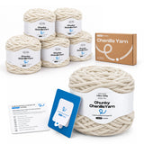 Caydo #6 Super Bulky Chenille Yarn 6-Pack in Oatmeal - Caydo