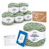 Caydo #6 Super Bulky Chenille Yarn 6-Pack in Sage - Caydo