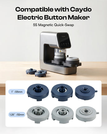 Caydo Electric Button Maker Supplies 1/1.25inch with 200PCS Custom Pins - Caydo